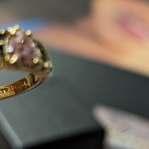 Ring  HEART PINK Sapphire My Loving Heart 18K HGE RSC COVENANT - Picture 11 of 14